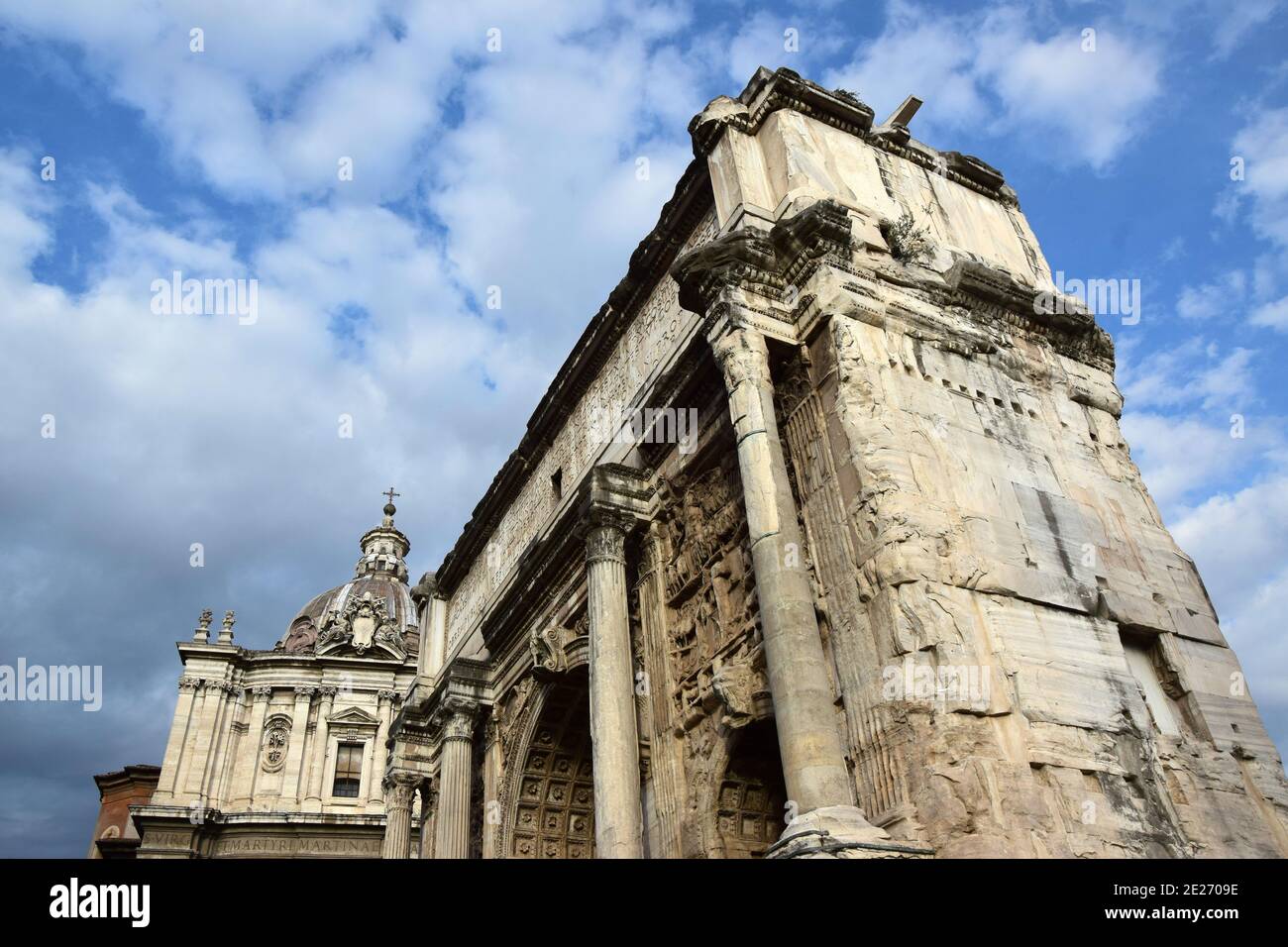 Arch of Septimius Severus, Chiesa di San Guiseppe dei Falegnami and ...