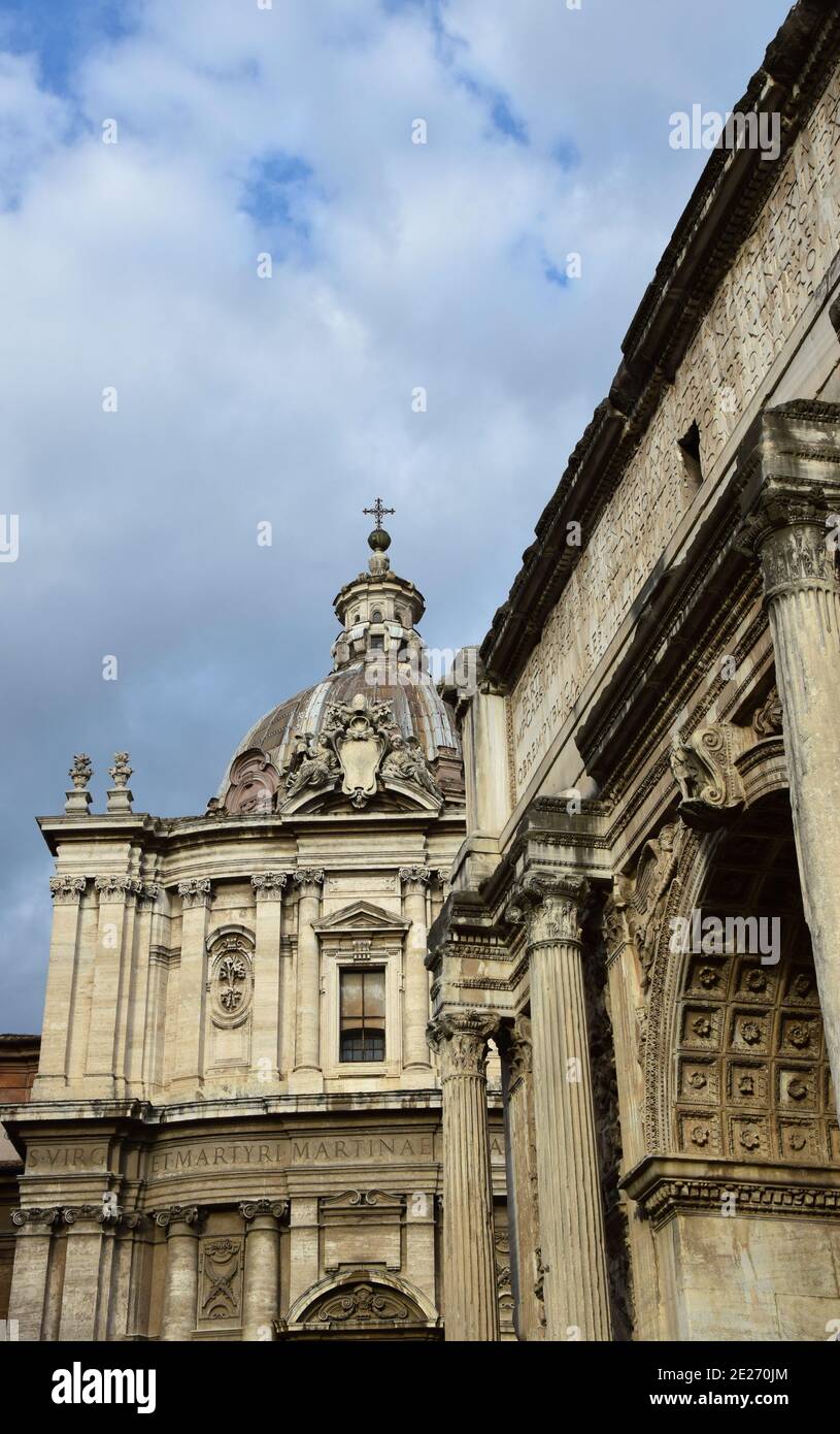 Arch of Septimius Severus, Chiesa di San Guiseppe dei Falegnami and ...