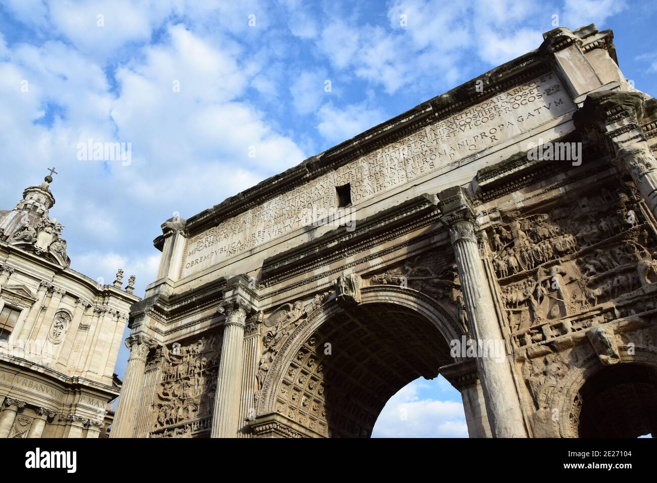 Arch of Septimius Severus, Chiesa di San Guiseppe dei Falegnami and ...