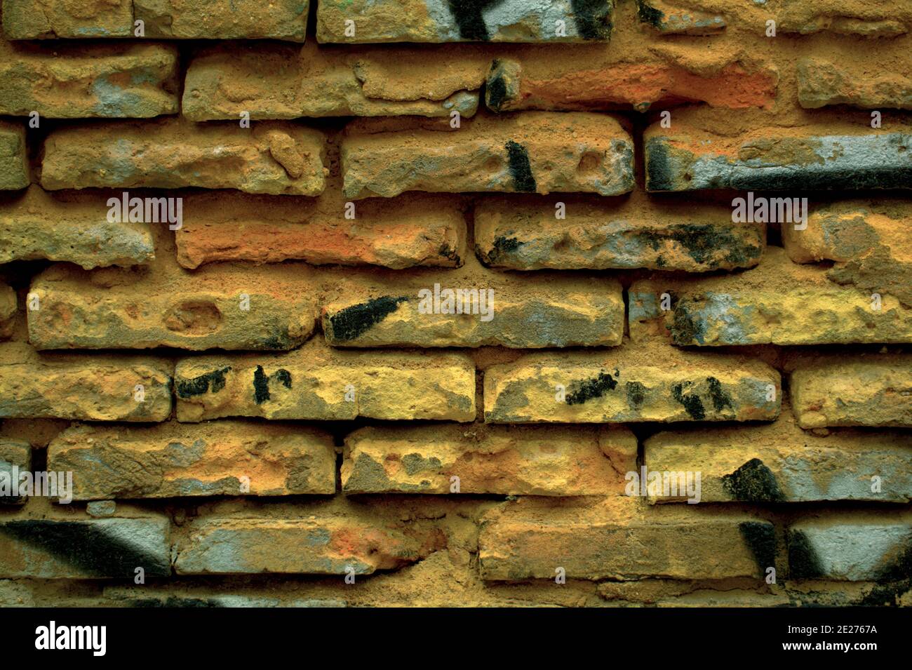 Rough weathered brick wall background texture Stock Photo - Alamy