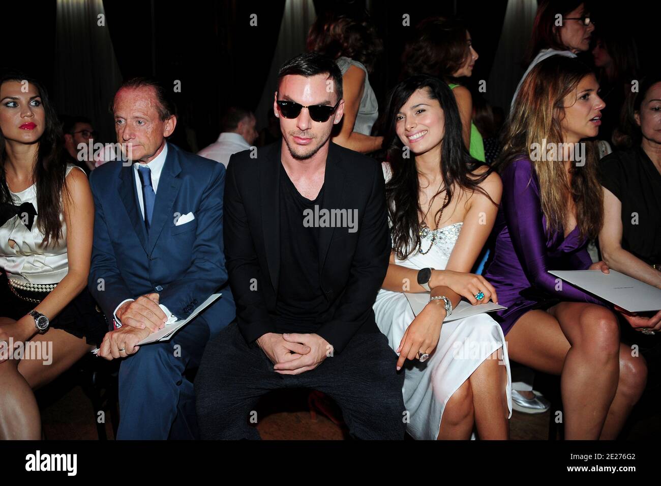 Shannon Leto from US rock band 30 Seconds and Gabriella Wright attends Zuhair Murad Fall-Winter 2011-2012 Haute-Couture collection presentation held at Hotel Westin in Paris, France on July 5, 2011. Photo by Nicolas Briquet/ABACAPRESS.COM Stock Photo
