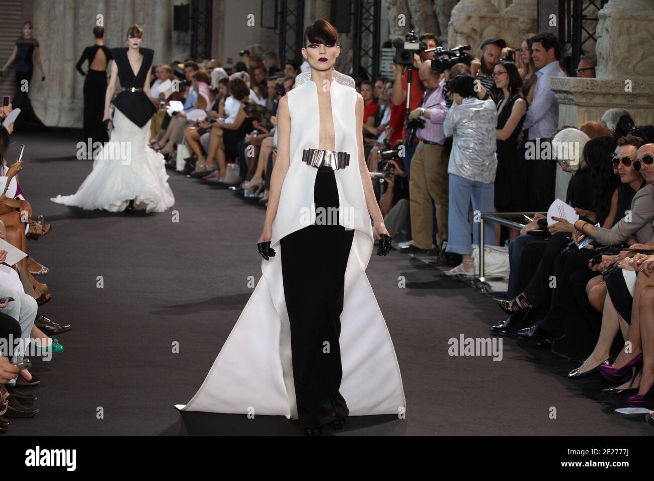 Models wear creations by Stephane Rolland for his Fall-Winter 2011-2012 Haute-Couture collection presentation in Paris, France, July 5, 2011. Photo by Roberto Martinelli/ABACAPRESS.COM Stock Photo