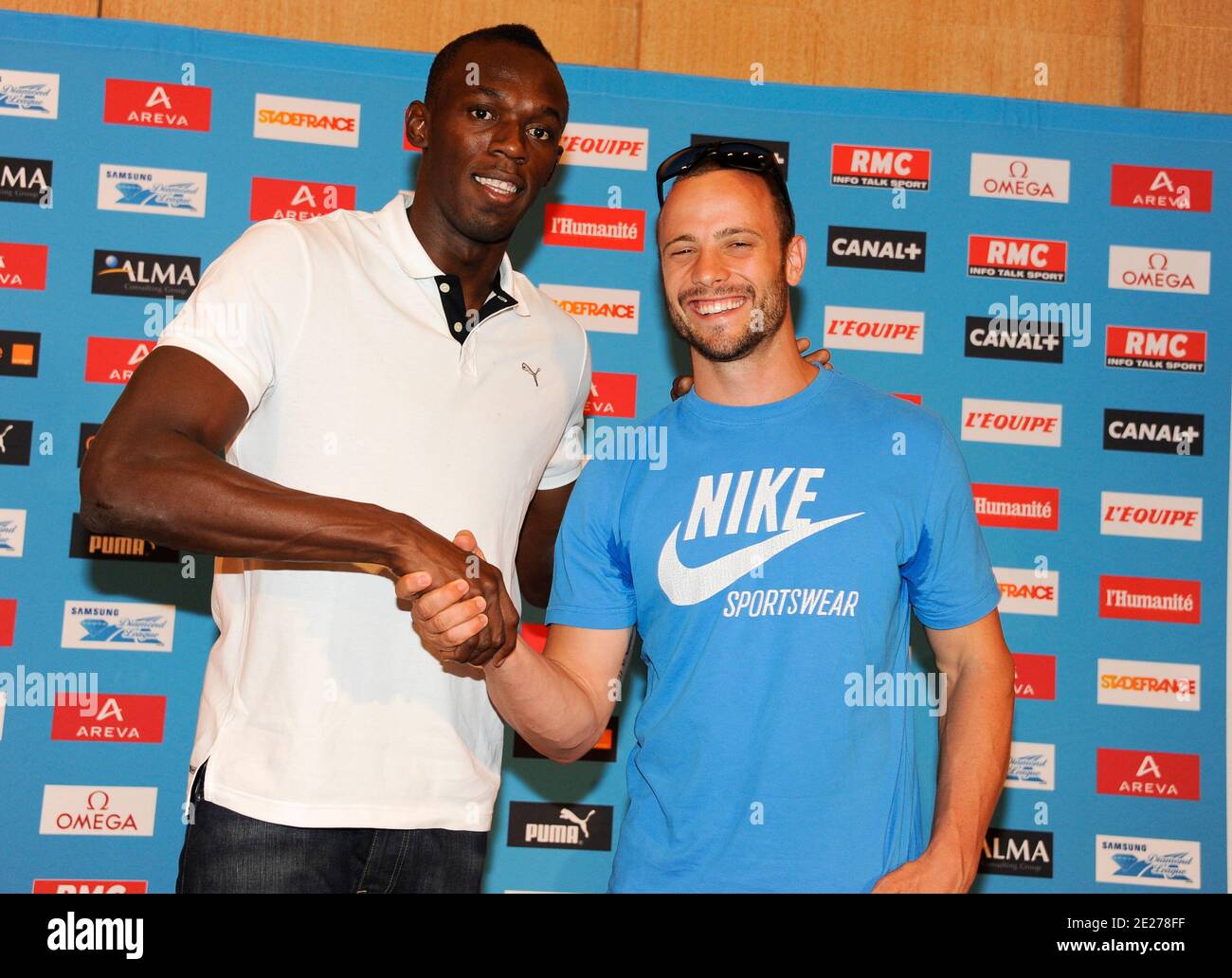 Usain bolt press conference hi-res stock photography and images - Page 7 -  Alamy