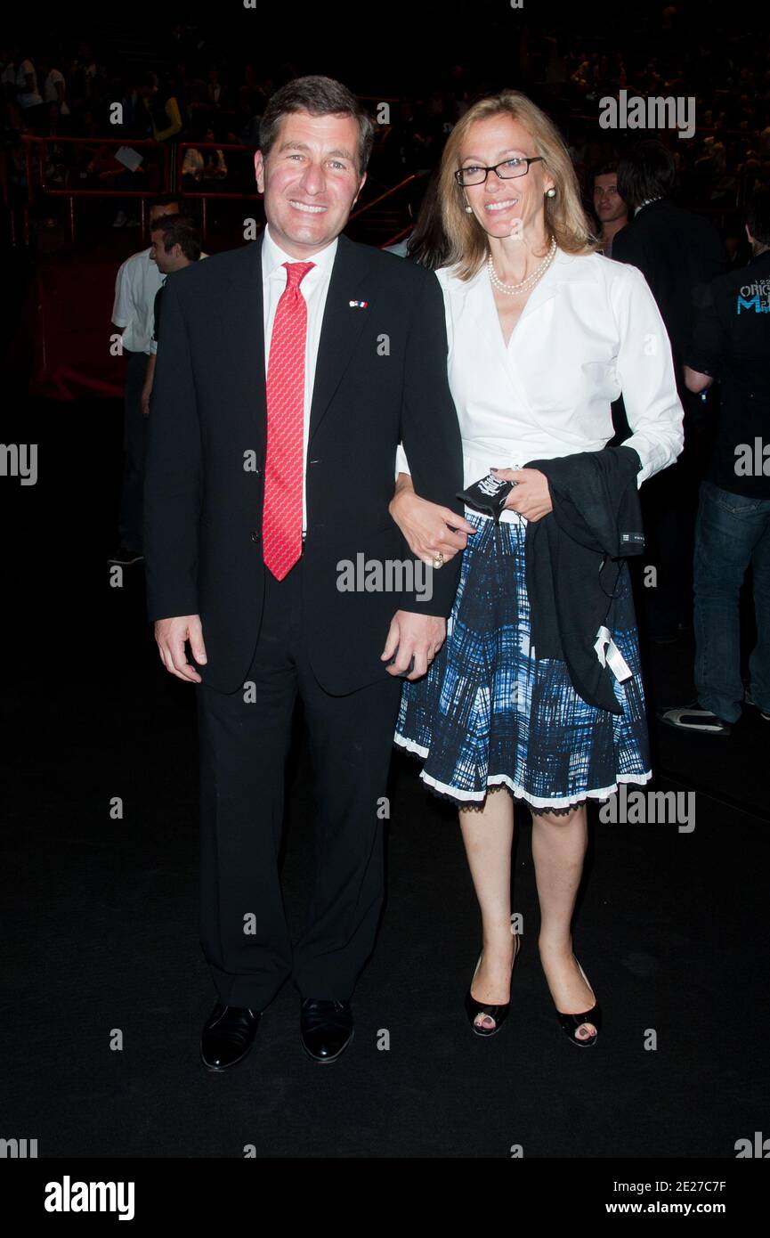 US Ambassador to France Charles H. Rivkin and his wife Susan Tolson attending the french premiere of 'Harry Potter and the Deathly Hallows - Part 2' held at Bercy (Biggest 3D premiere ever around the world, entered in the Guinness Book) in Paris, France on July 12, 2011. Photo by Nicolas Genin/ABACAPRESS.COM Stock Photo