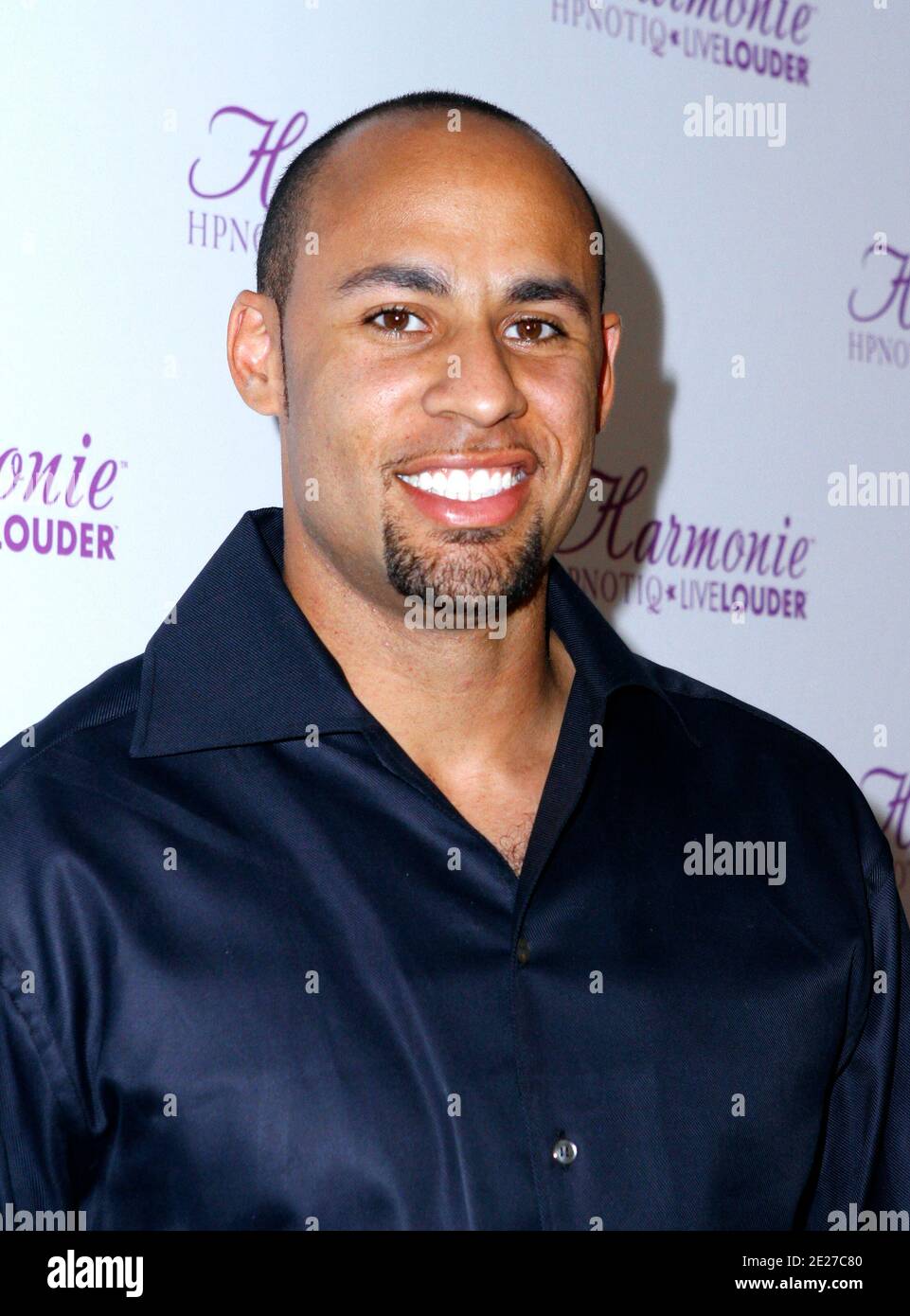 Hank Baskett poses at the Hypnotiq Harmonie launch event at Dream Downtown in New York City on