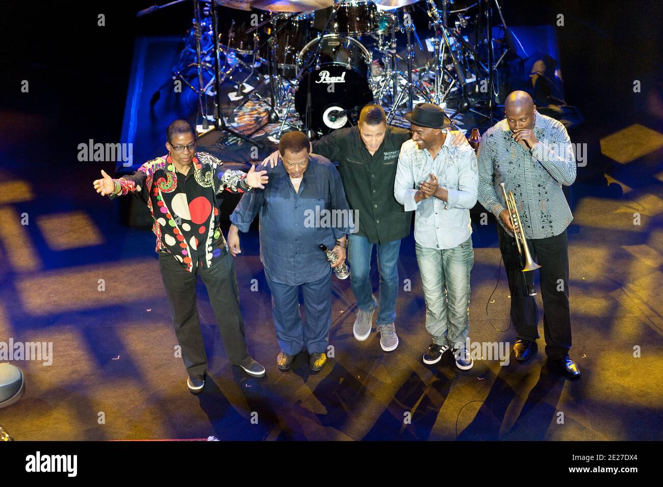 Herbie Hancock, Wayne Shorter, Sean Rickman, Marcus Miller and Sean Jones performs at the