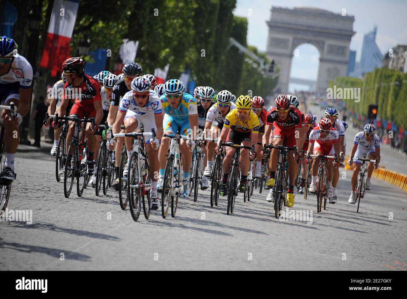 Australia's Cadel Evans during the 21st and final stage of the 98th Tour de France cycling race between Creteil and Paris, on the Champs Elysees, in Paris, France on July 24, 2011. Photo by Giancarlo Gorassini/ABACAPRESS.COM Stock Photo