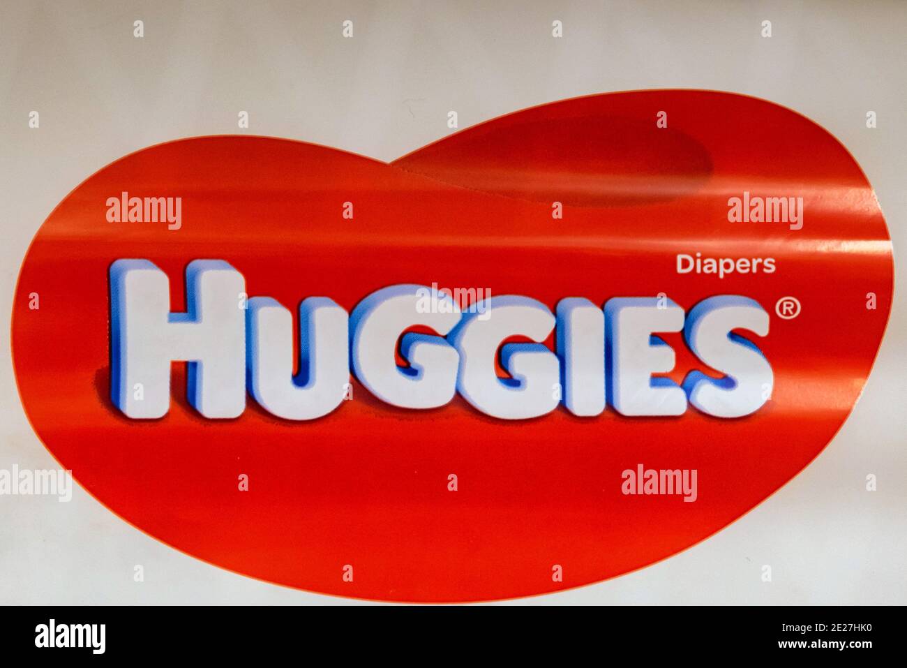 ROSTOV-ON-DON, RUSSIA - CIRCA NOVEMBER 2019: Illustrative editorial photo  of Huggies logo. Huggies is an American brand of disposable diapers and  baby Stock Photo - Alamy