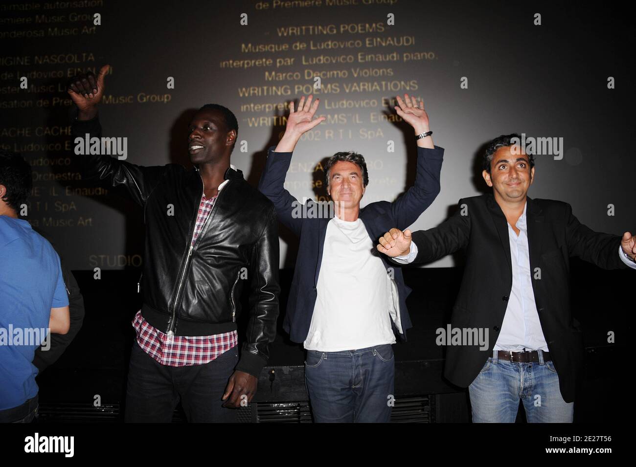 Omar Sy and Francois Cluzet during the opening ceremony of the 4th Festival Du film Francophone d'Angouleme in Angouleme, France on August 24, 2011. Photo by Giancarlo Gorassini/ABACAPRESS.COM Stock Photo