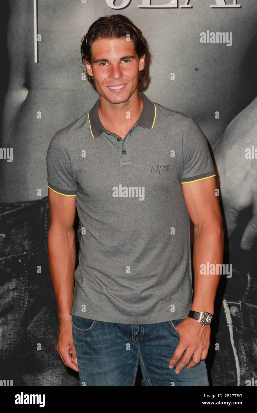 Rafael Nadal reveals his new ad campaign for Armani Jeans in Macy's Herald Square in New York City, NY, USA on August 25, 2011. by Elizabeth Pantaleo/ABACAPRESS.COM Stock Photo -