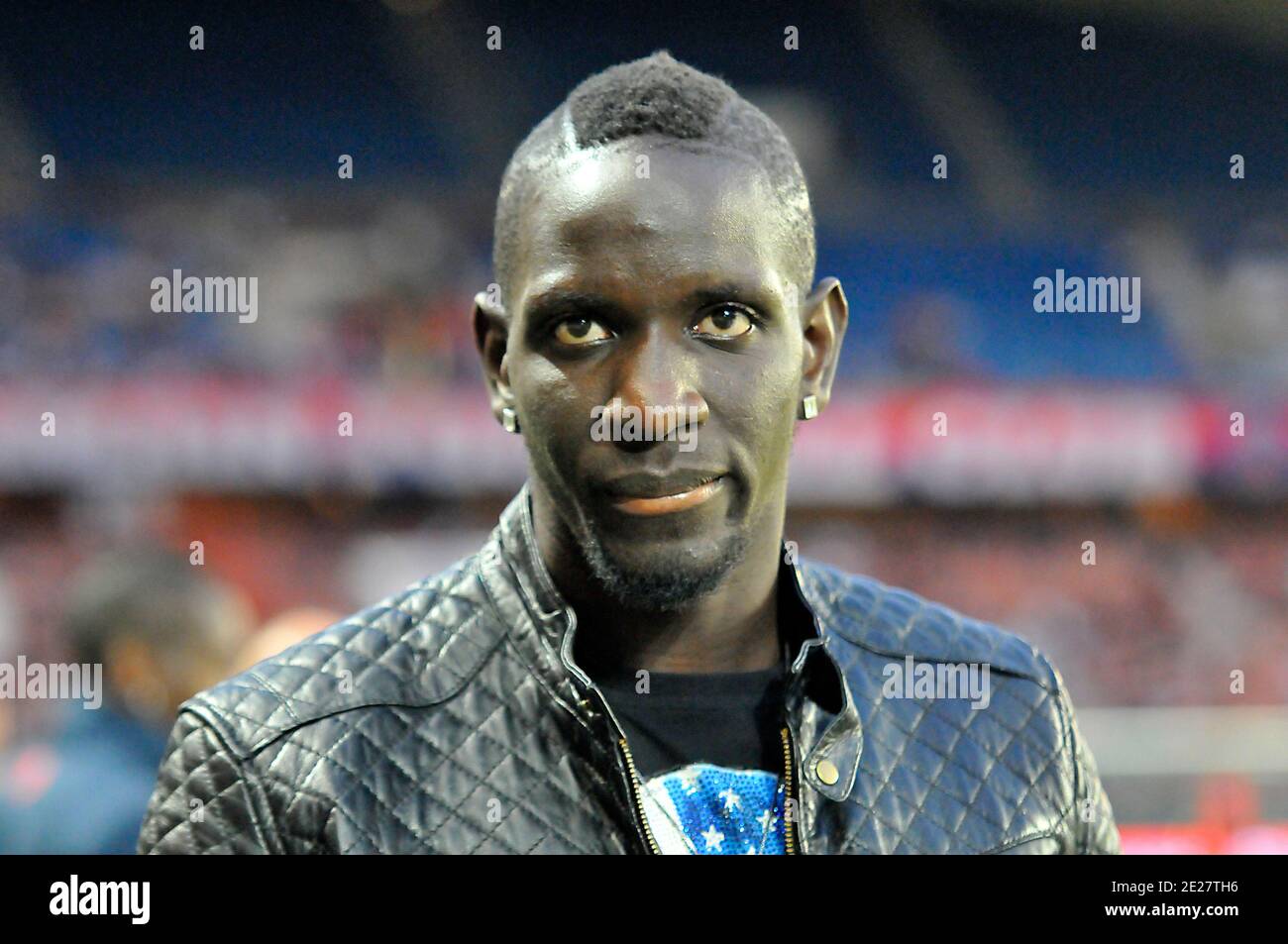 Psg's Mamadou Sakho during the UEFA Cup second knockout round first leg  game soccer match PSG vs Benfica, at the Parc des Princes stadium in Paris,  France, on March 8, 2007. PSG