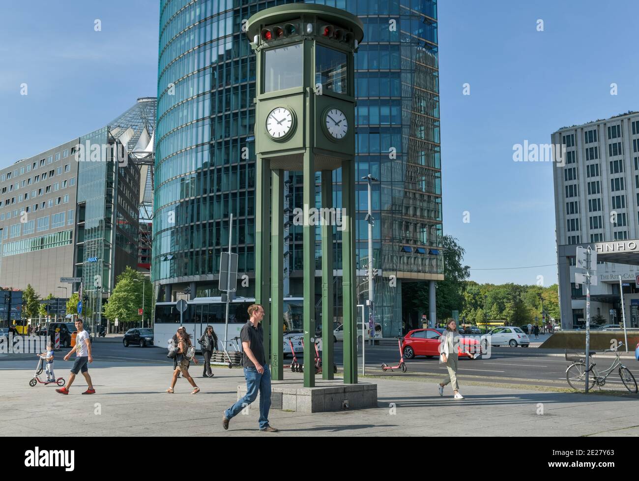 Historische Ampel, Potsdamer Platz, Tiergarten, Mitte, Berlin, Deutschland Stock Photo