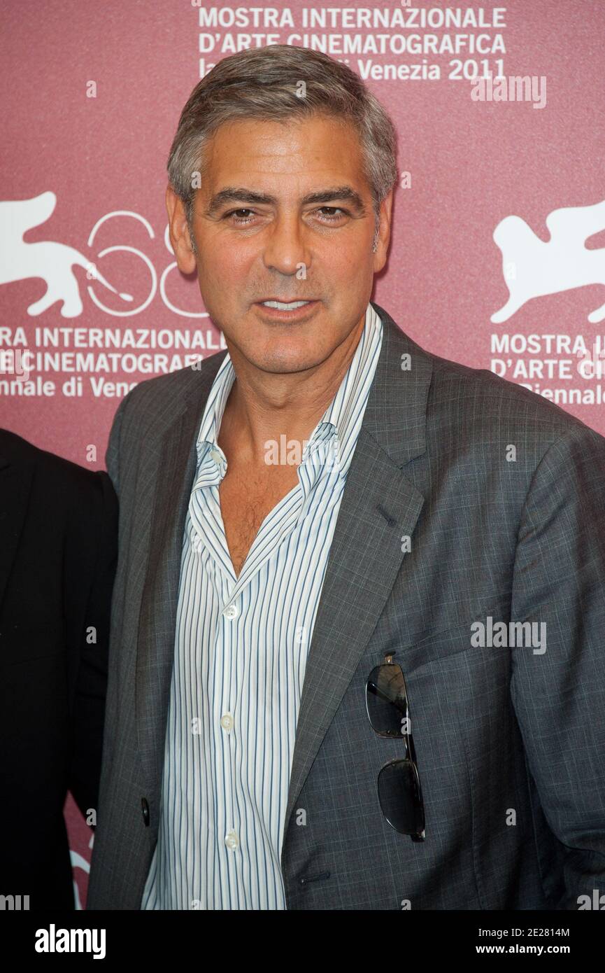 Director and actor George Clooney attending the 'The Ides of March' Photocall during the 68th International Venice Film Festival Mostra held at the Casino in Venice, Italy on August 31, 2011. Photo by Nicolas Genin/ABACAPRESS.COM Stock Photo