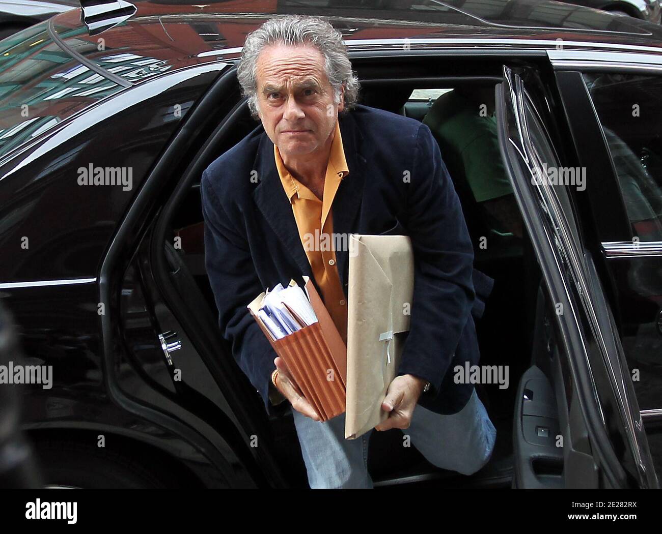 Dominique Strauss-Kahn's attorney Benjamin Brafman arrives at the townhouse in Tribeca, New York, NY on September 1, 2011. Photo by Charles Guerin/ABACAPRESS.COM Stock Photo