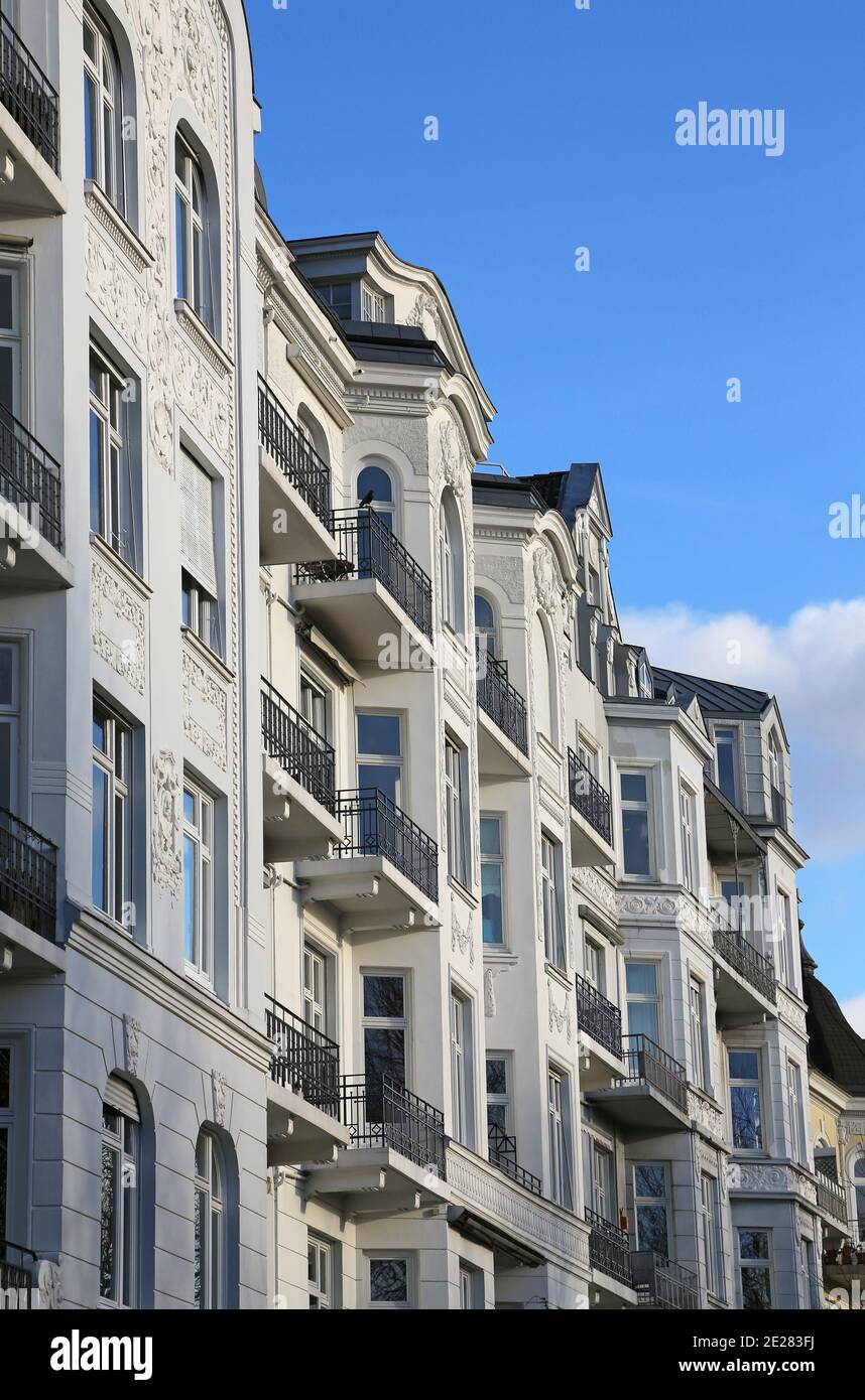 historic apartment buildings in Hamburg Stock Photo Alamy