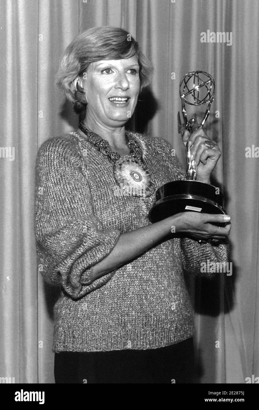 Nancy Marchand With Emmy For Best Supporting Actress In &ldquo;Lou Grant 