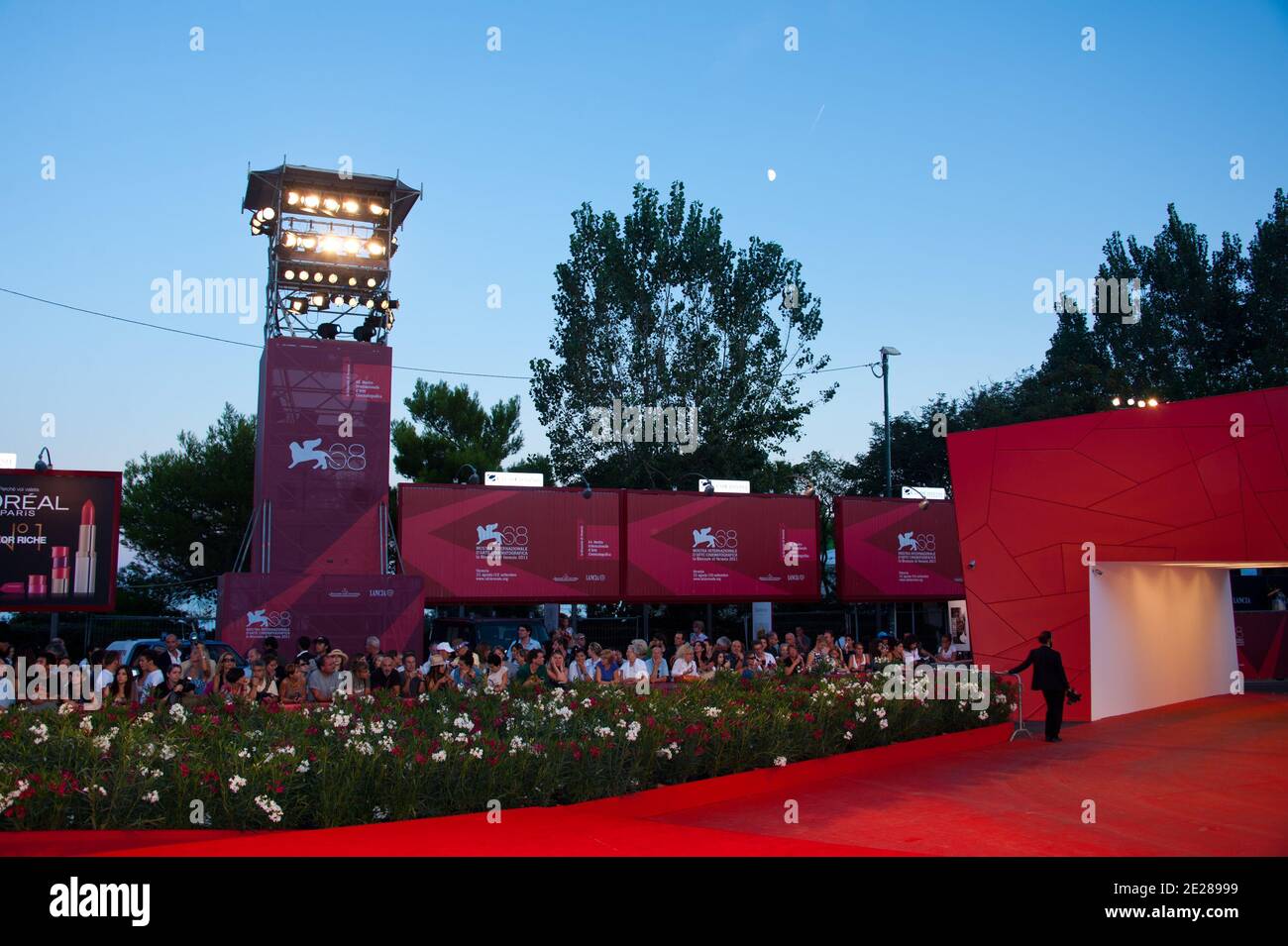 Atmosphere during the Red Carpet of the premiere of 'Il Villaggio di Cartone  (out of competition)' during the 68th Venice International Film Festival at  Palazzo del Casino on September 6, 2011 in