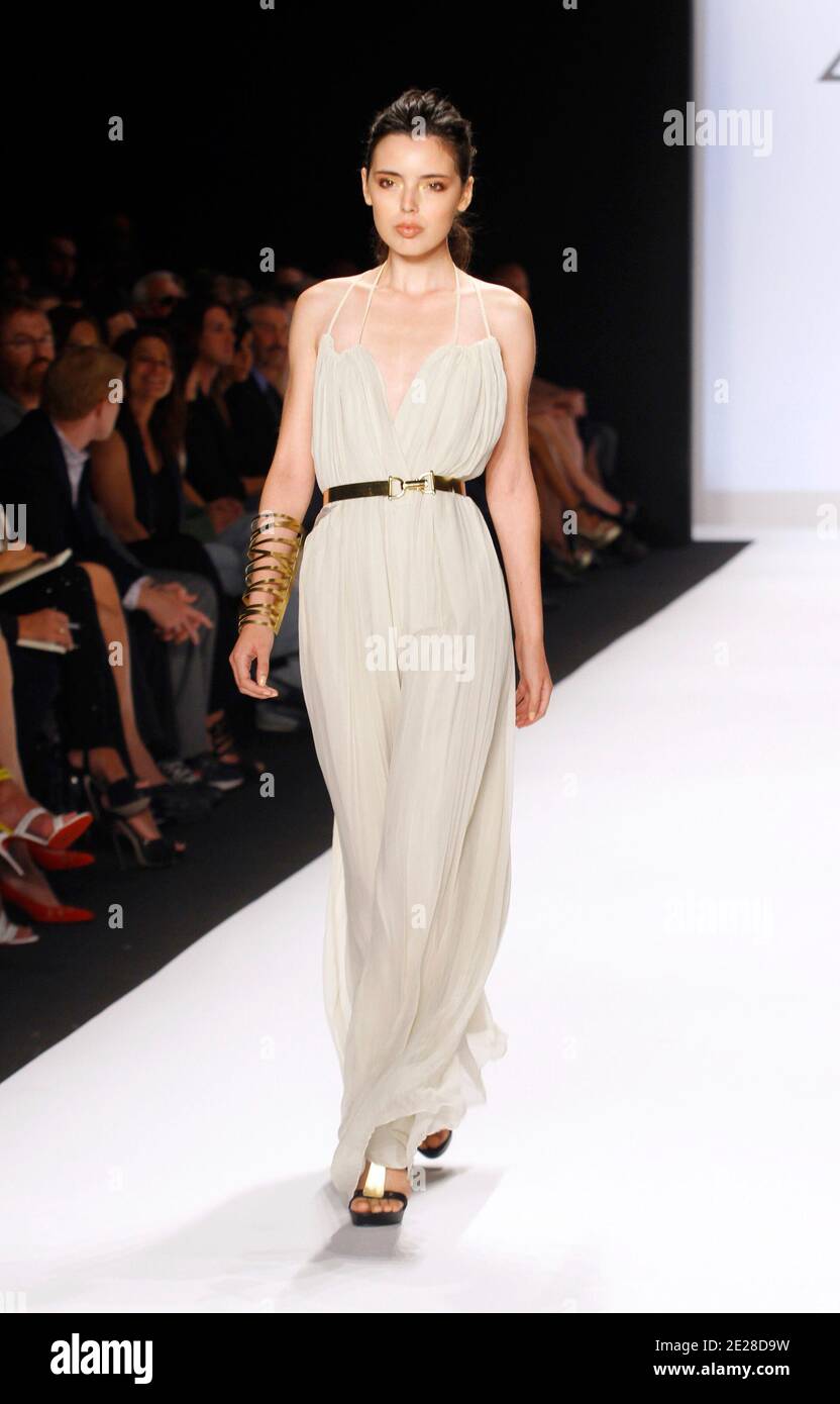 Models present the Laura Kathleen collection during the Project Runway
