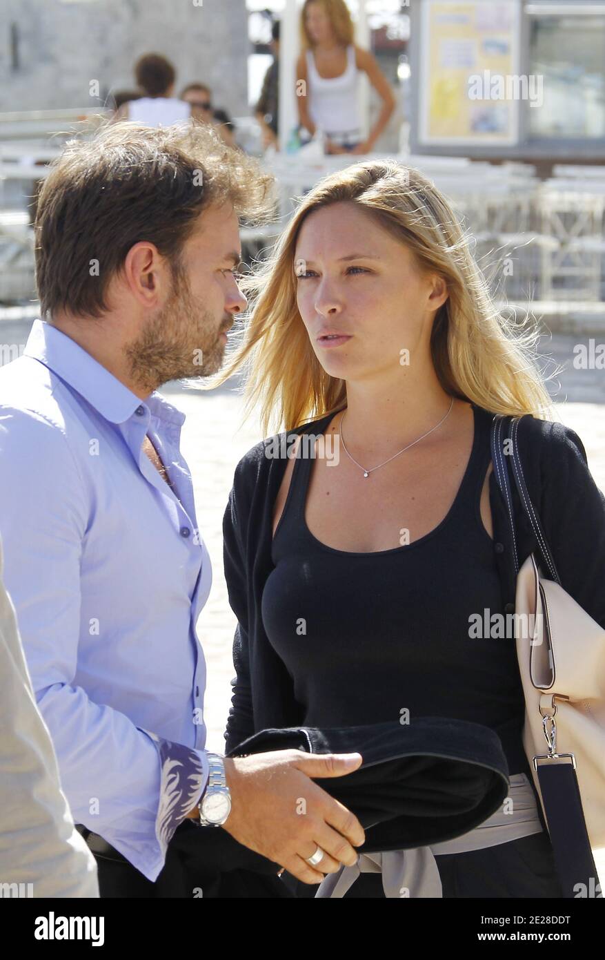 Clovis Cornillac and his girlfriend Lilou Fogli attending the 13th Festival of TV Fiction in La Rochelle, western France on September 9, 2011. Photo by Patrick Bernard/ABACAPRESS.COM Stock Photo