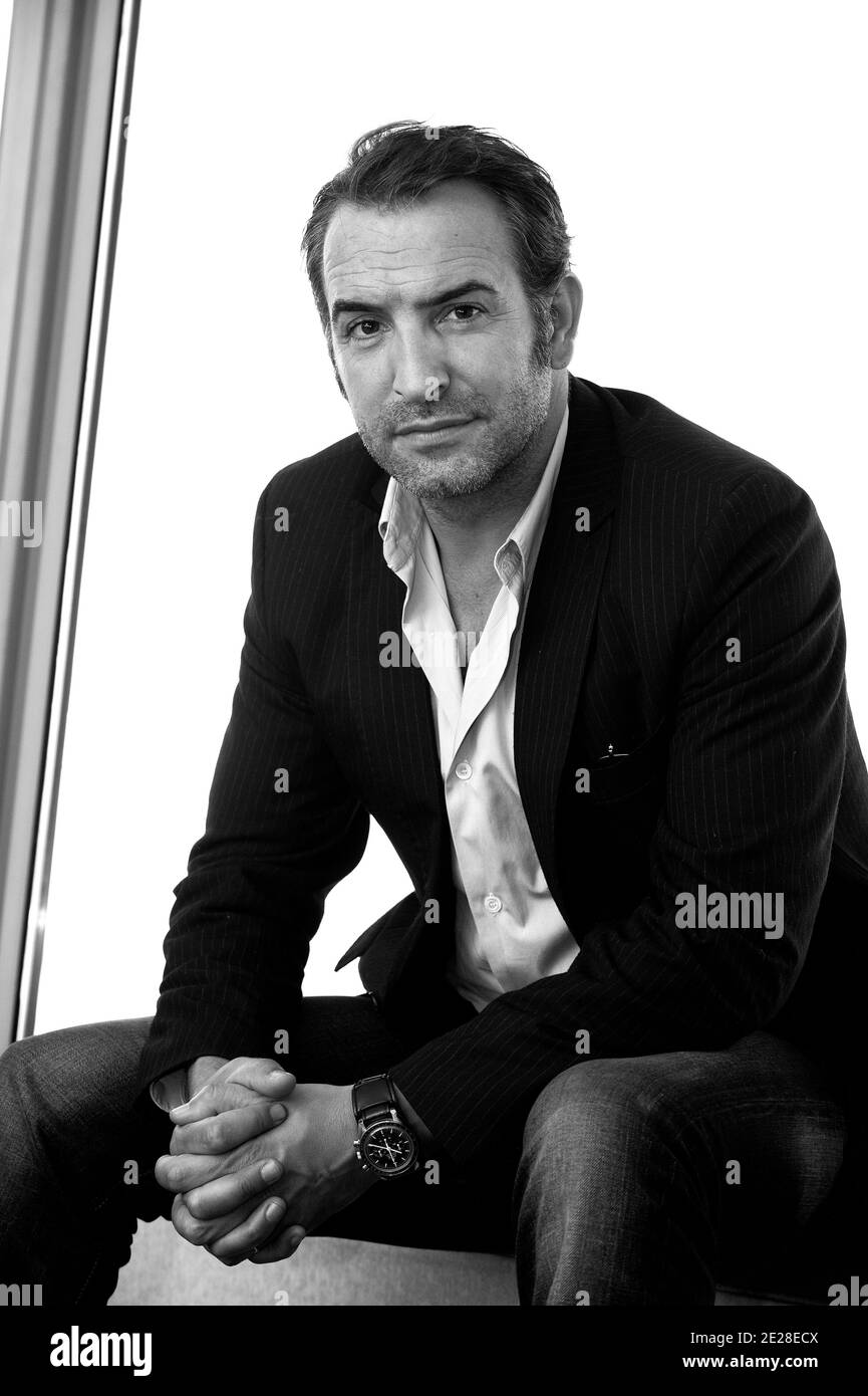 French actor Jean Dujardin promoting his black and white silent movie "The  Artist" at the 2011 Toronto Film Festival on September 10, 2011. Photo by  Lionel Hahn/ABACAPRESS.COM Stock Photo - Alamy