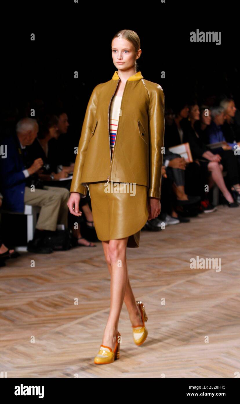 Models present creations by Tommy Hilfiger during his Spring/Summer 2012  show in the Tent at