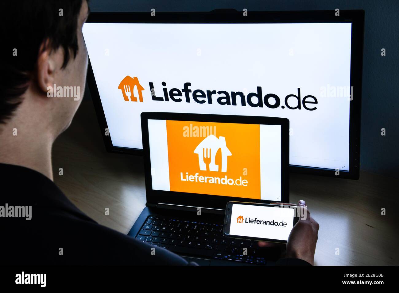 Logo Lieferando Stock Photo