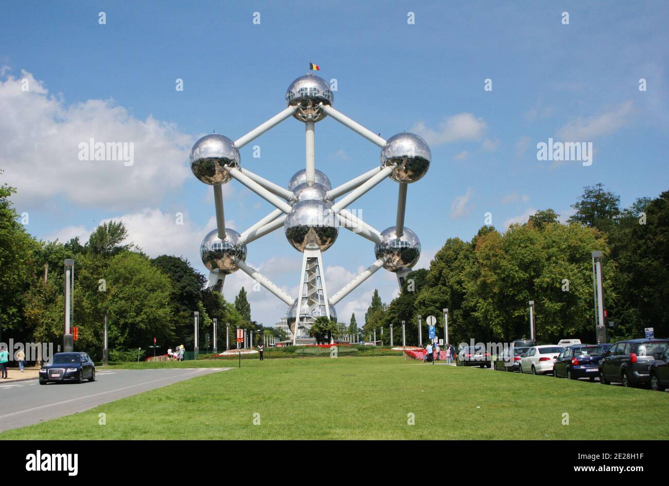 Picture of Atomium, in Brussels, in a sunny day Stock Photo
