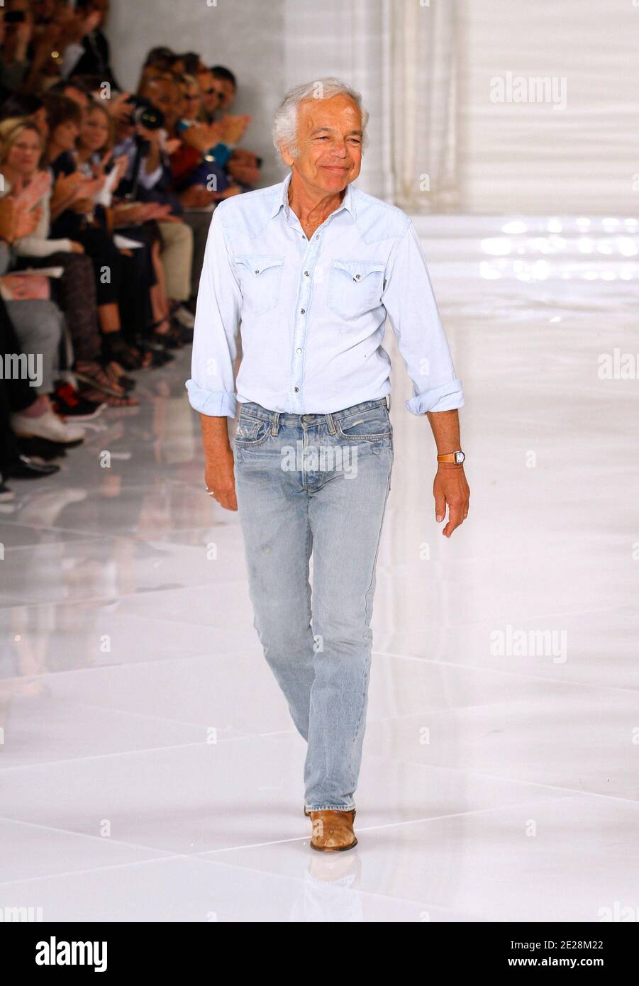 Designer Ralph Lauren appears during his Spring/Summer 2012 show at  Skylight Studios in New York City, New York on September 15, 2011. Photo by  Donna Ward/ABACAPRESS.COM Stock Photo - Alamy