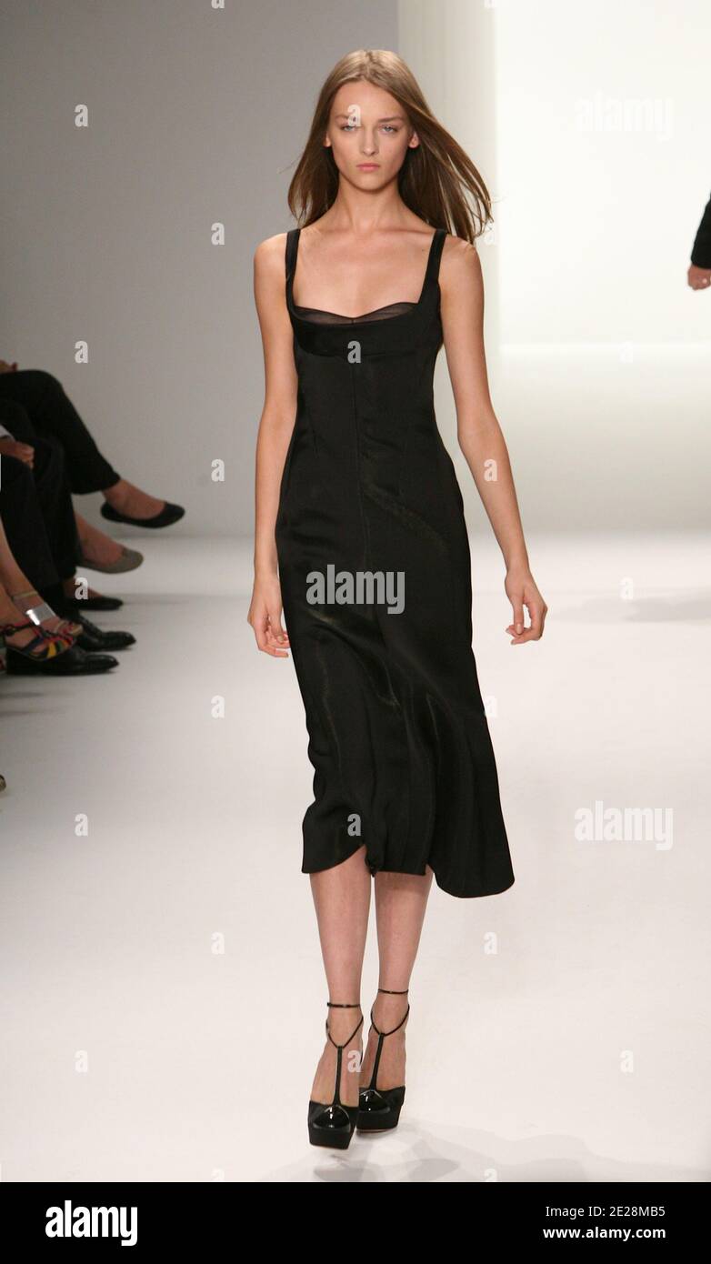 Model on the runway during the Calvin Klein Spring 2012 Women's Collection  at 205 West 39th Street in New York City on September 15, 2011. Photo by  Graylock/ Stock Photo - Alamy