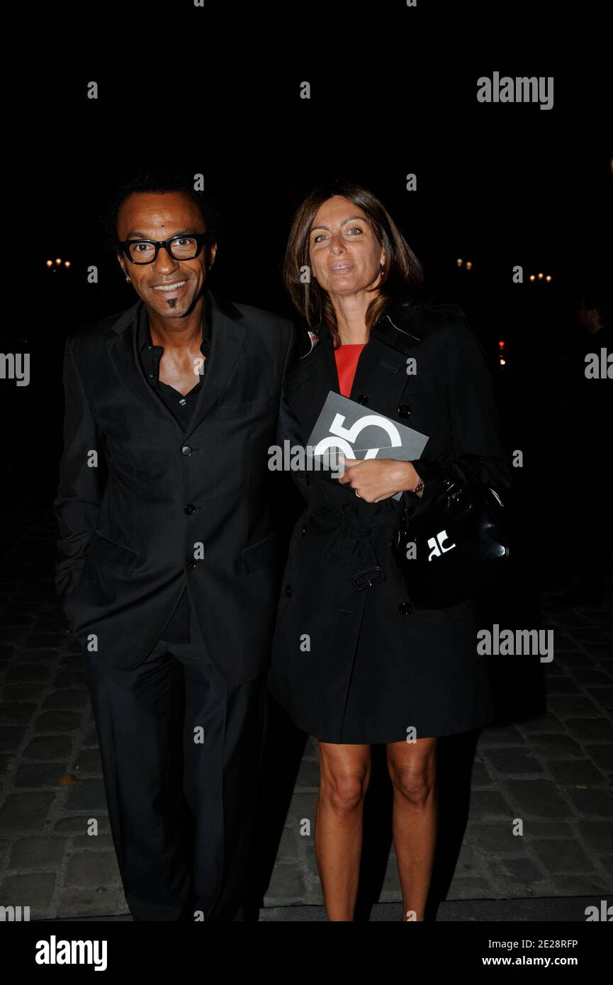 Manu Katche and his wife Laurence Katche attending the Elite Model Look  France Finale held at the Palais de Tokyo in Paris, France, on October 02,  2014. Photo by Aurore Marechal/ABACAPRESS.COM Stock