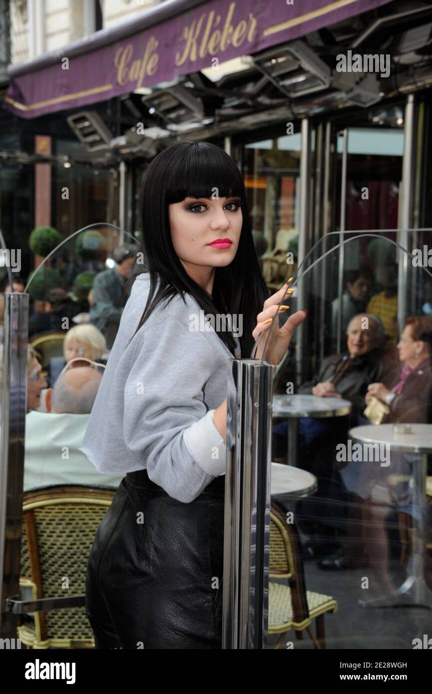 British recording artist Jessie J leaves her hotel and heads for lunch to Kleber restaurant, on Trocadero Square, in Paris, France on September 22. 2011. After lunch Jessie went to the 'Jamel Comedy Club' theatre to perform a showcase. Photo by ABACAPRESS.COM Stock Photo