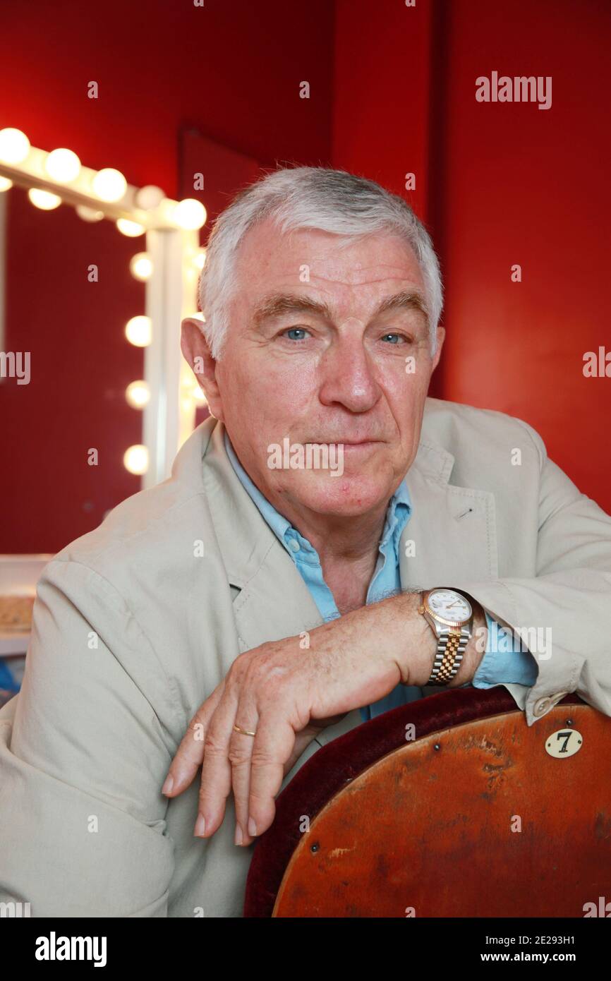 EXCLUSIVE - Actor Jean-Claude Bouillon poses for our photographer at his  dressing room held at 'Comédie des Champs Elysees'. He plays 'L'intrus'  directed by Christophe Lidon in Paris, France on September 28,