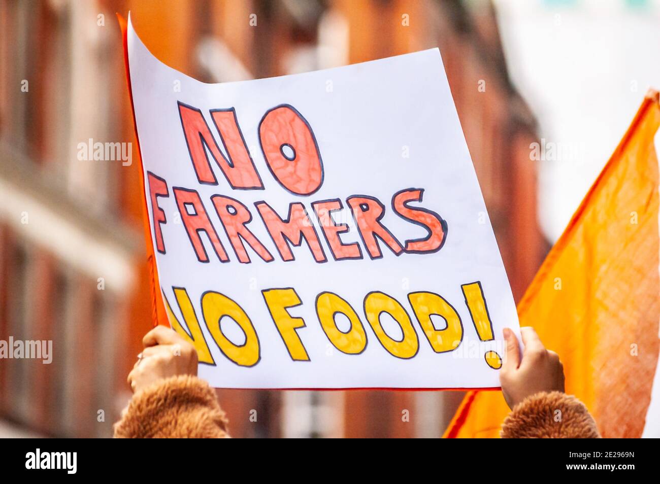 NO FARMERS NO FOOD! Protest sign in solidarity with Punjab