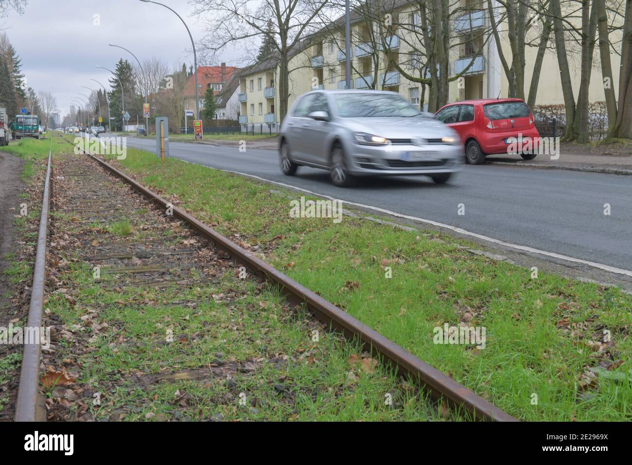 Gleise, Zehlendorfer Eisenbahn, Goerzbahn, Dahlemer Weg, Berlin, Deutschland Stock Photo