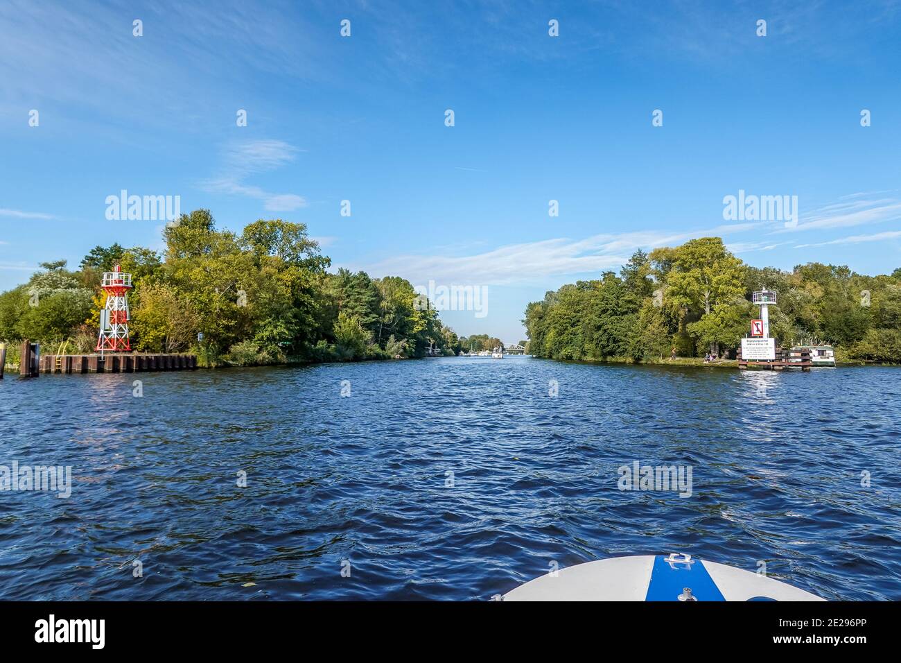 Mündung der Havel in den Wannsee, Pichelswerder, Wilhelmstadt, Spandau, Berlin, Deutschland Stock Photo