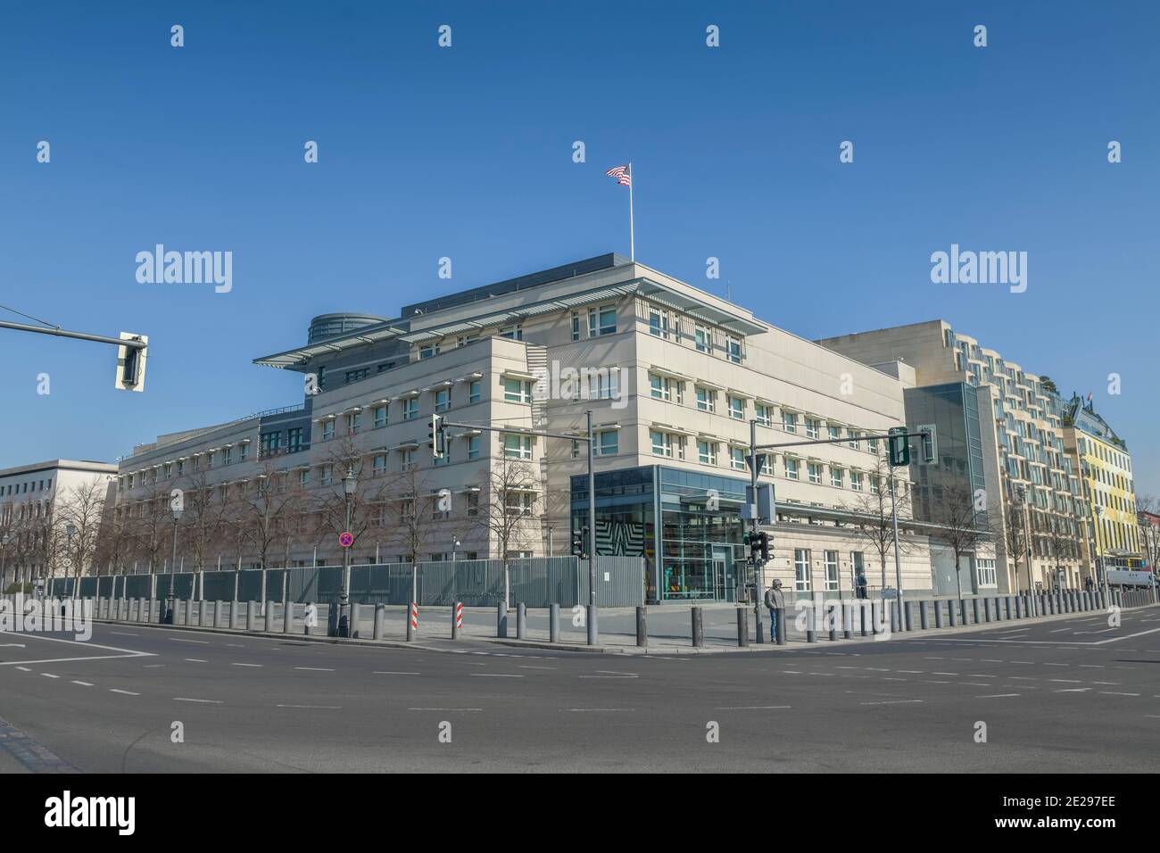 Botschaft der Vereinigten Staaten von Amerika, Ebertstraße, Mitte, Berlin, Deutschland Stock Photo