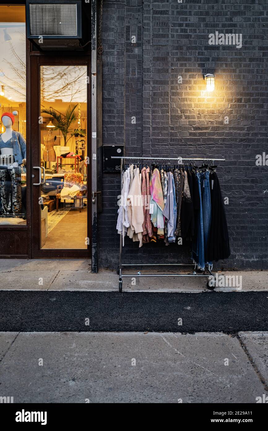 Vintage clothing store in Greenpoint, Brooklyn Stock Photo Alamy