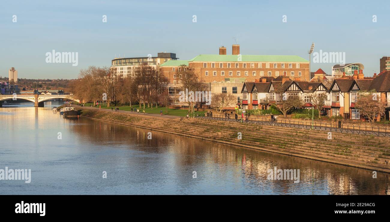 Trent Bridge is one of the main routes connecting inner and outer Nottingham and has recently undergone some refurbishment. Stock Photo