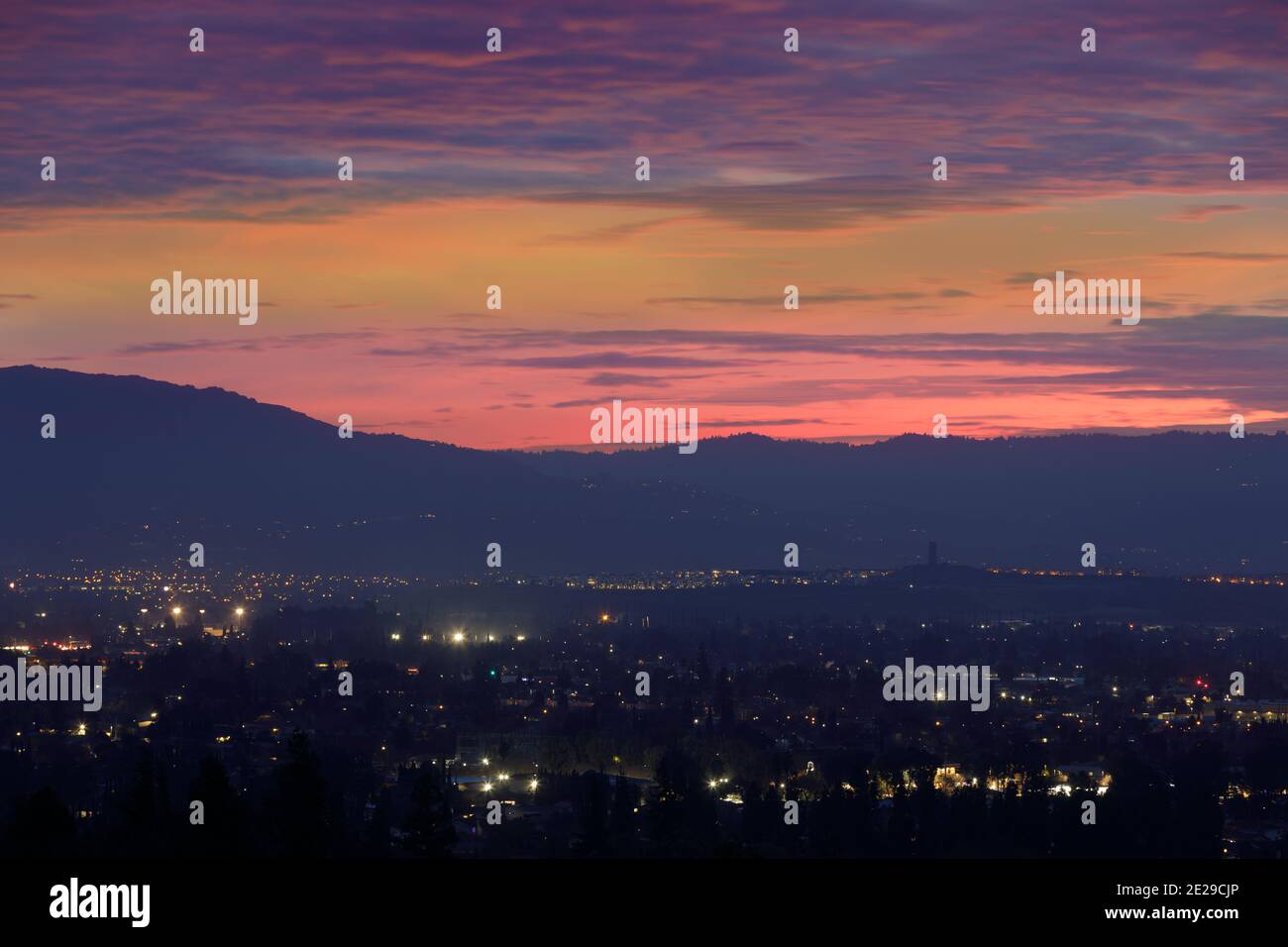 Aerial Views of Silicon Valley Stock Photo