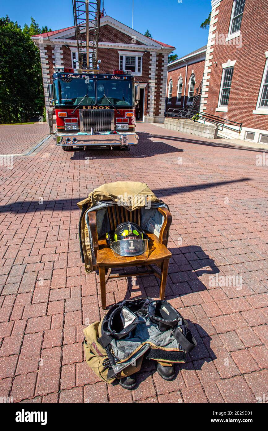 The Lenox, Massachusetts Fire Department Stock Photo