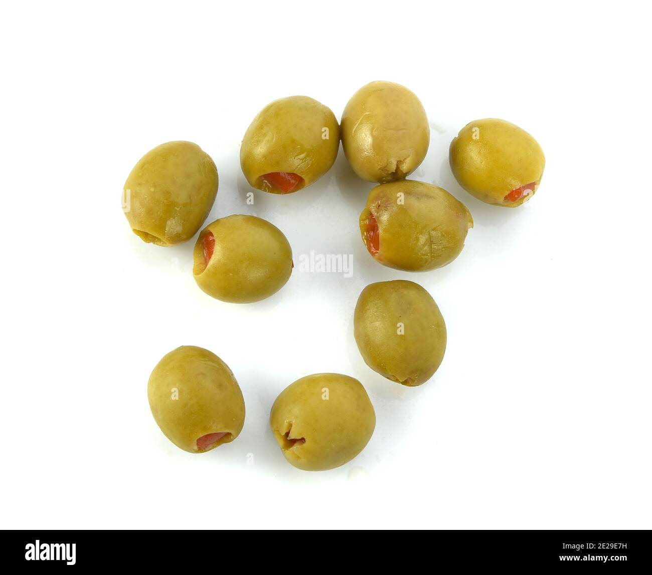 Pickled Olives isolated on white background.Top view Stock Photo Alamy