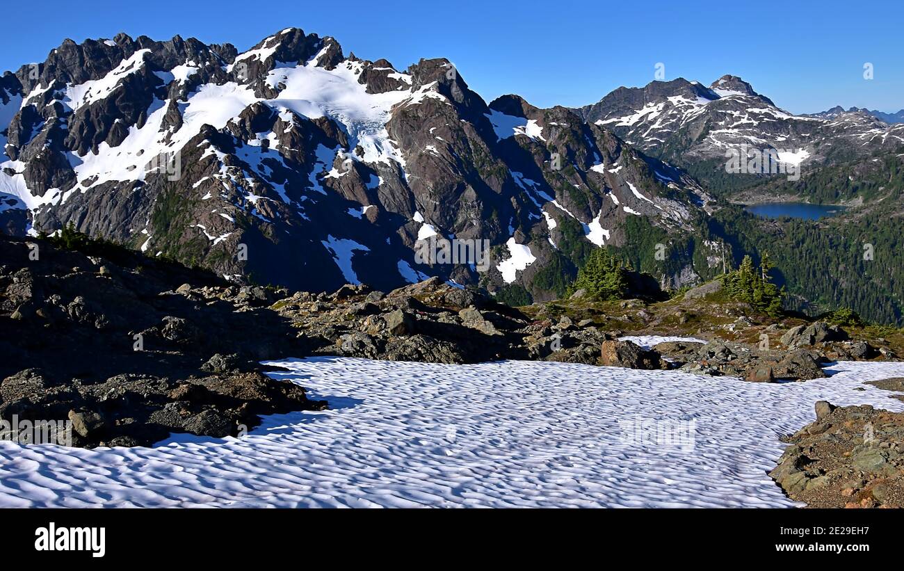 Mountains of Strathcona Provincial Park Stock Photo