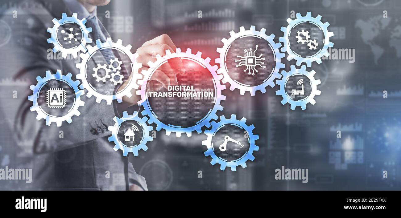 Digital transformation disruption digitalisation innovation technology concept Stock Photo