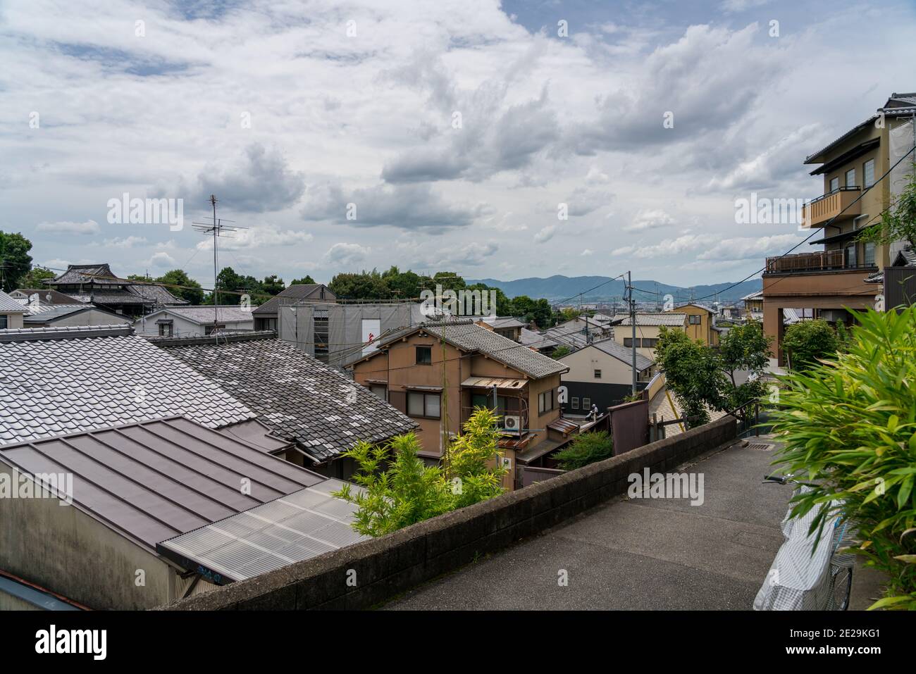 Houses with ancient architecture in Kyoto , Japan Stock Photo - Alamy