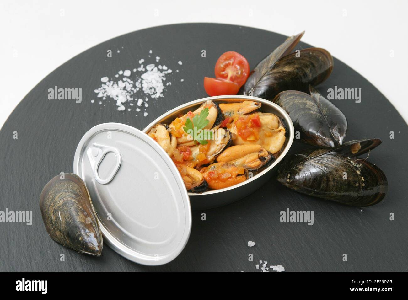 Canned mussels Stock Photo Alamy
