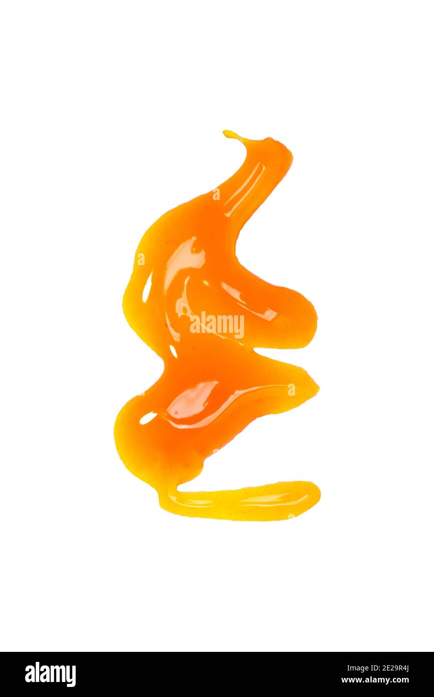 liquid orange jelly isolated on white Stock Photo Alamy