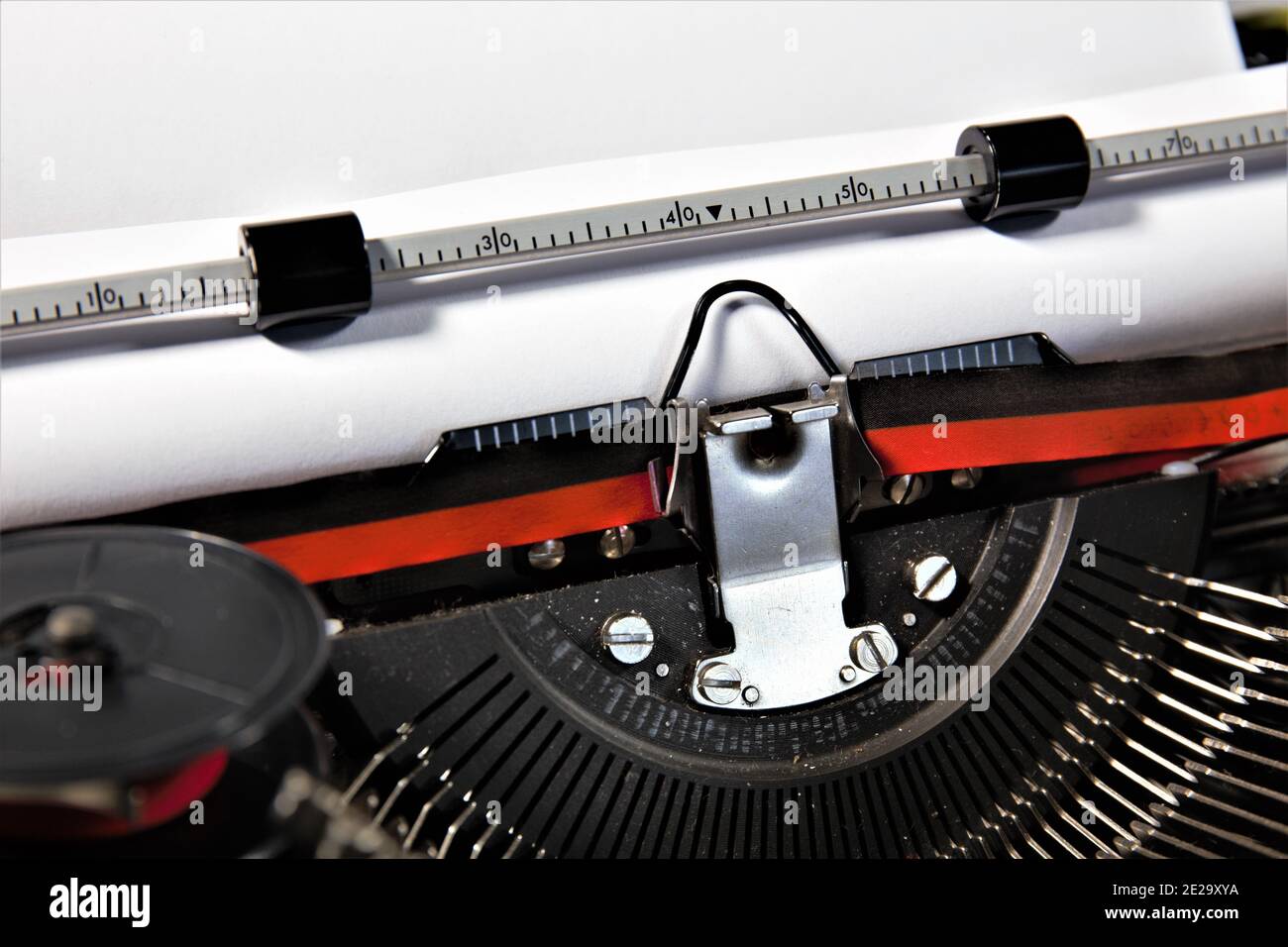 old typewriter with paper Stock Photo