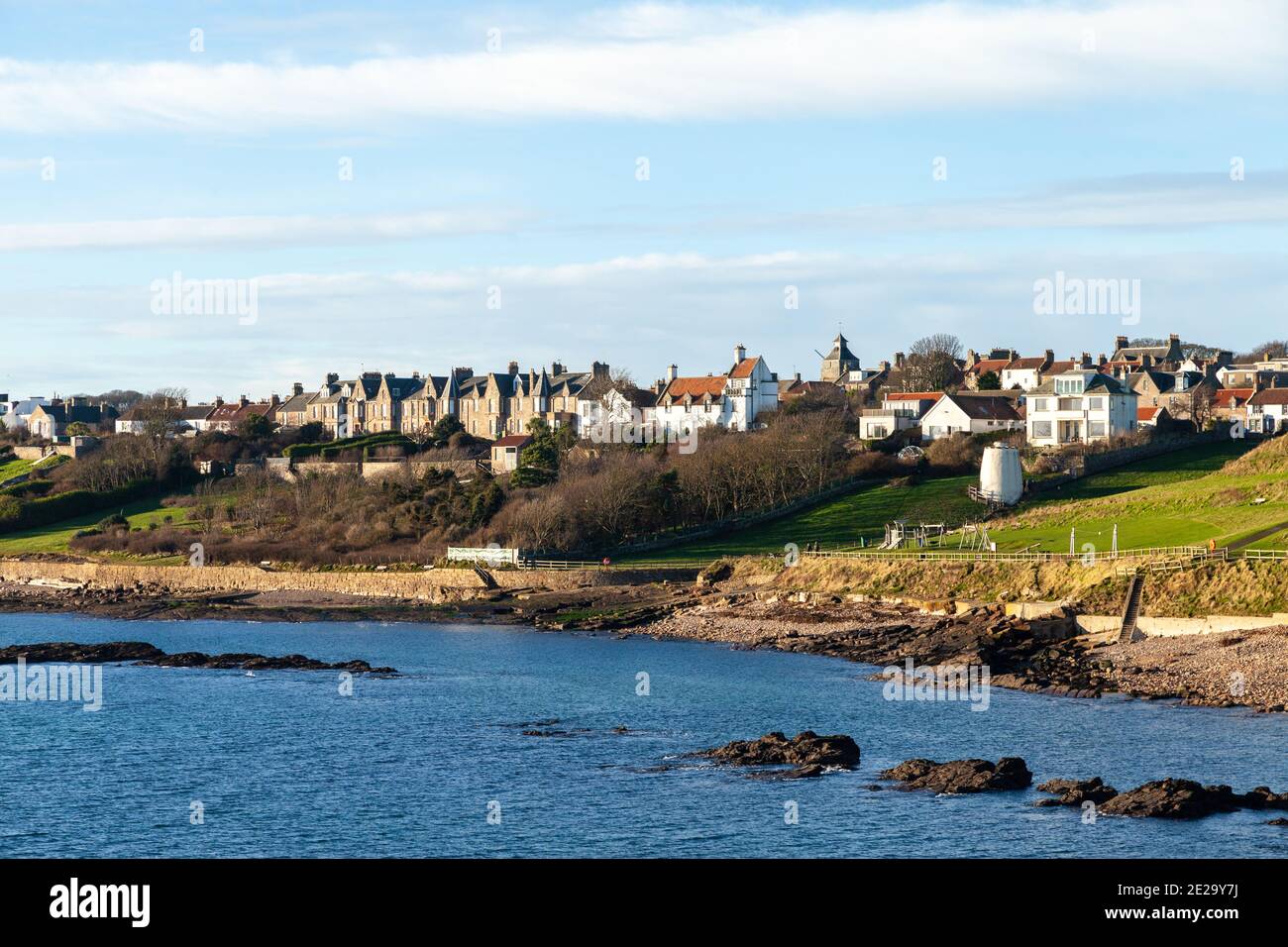 The town of Crail along the Fife Coastal Path in the East Neuk, Fife ...