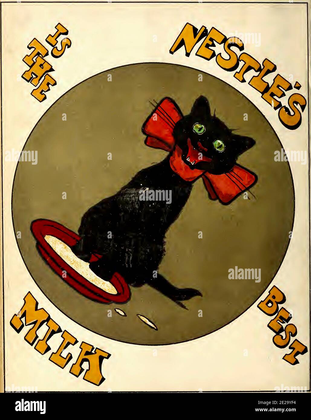 Vintage Nestle Poster 1898 Stock Photo Alamy