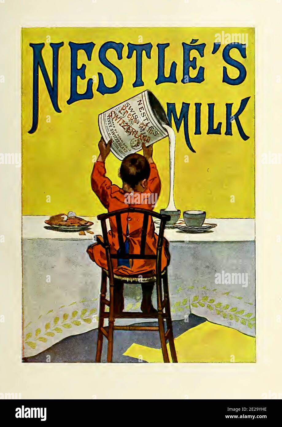 Vintage Nestle Poster Stock Photo Alamy